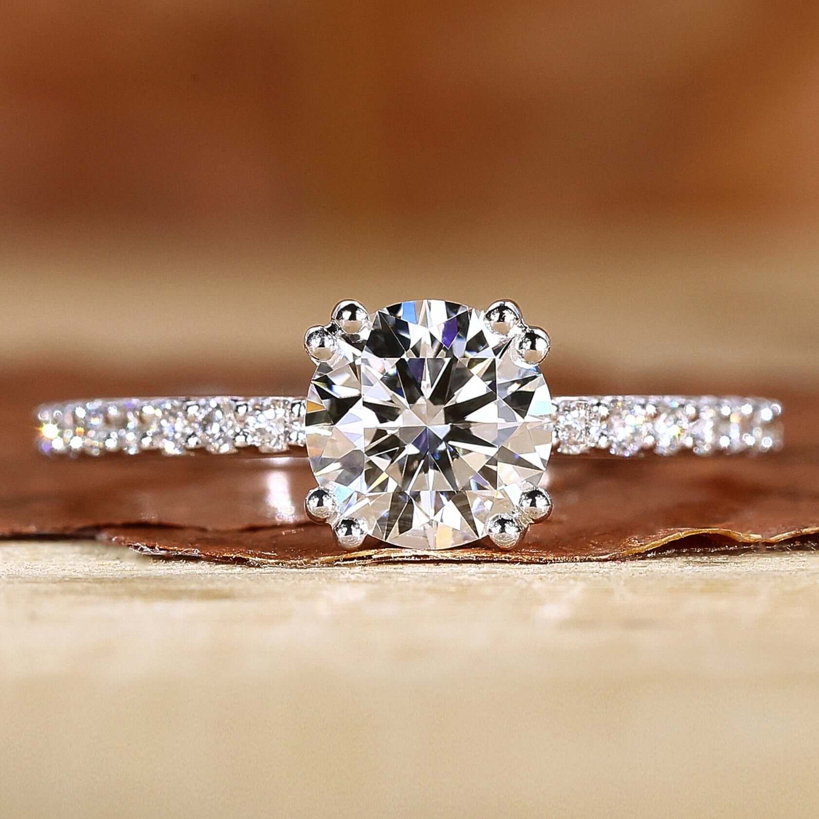 Pave diamond ring featuring exceptional sparkle and a timeless design for any special occasion.