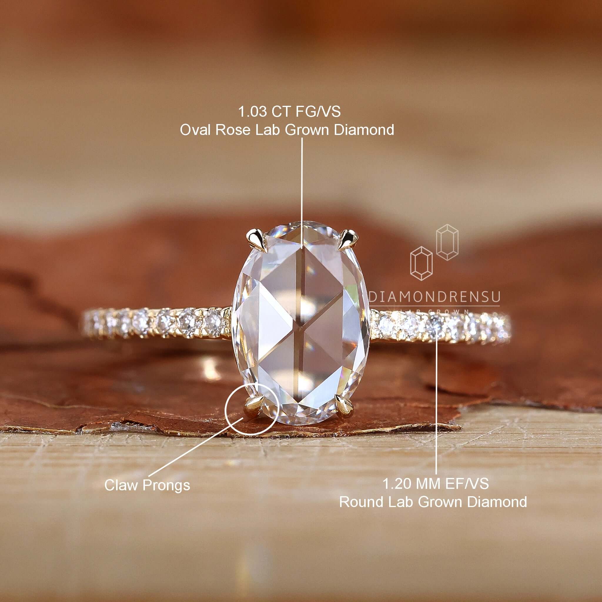 Lab Grown Diamond in an elegant oval cut for sustainable beauty.