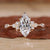 Marquise Engagement Ring with a sparkling centre diamond.