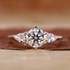 A stunning three stone diamond ring showcasing sparkling brilliance.