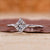 Princess cut diamond ring in white gold.