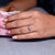 Tapered shank ring with round lab diamond