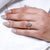 Solitaire setting with tapered shank band design.
