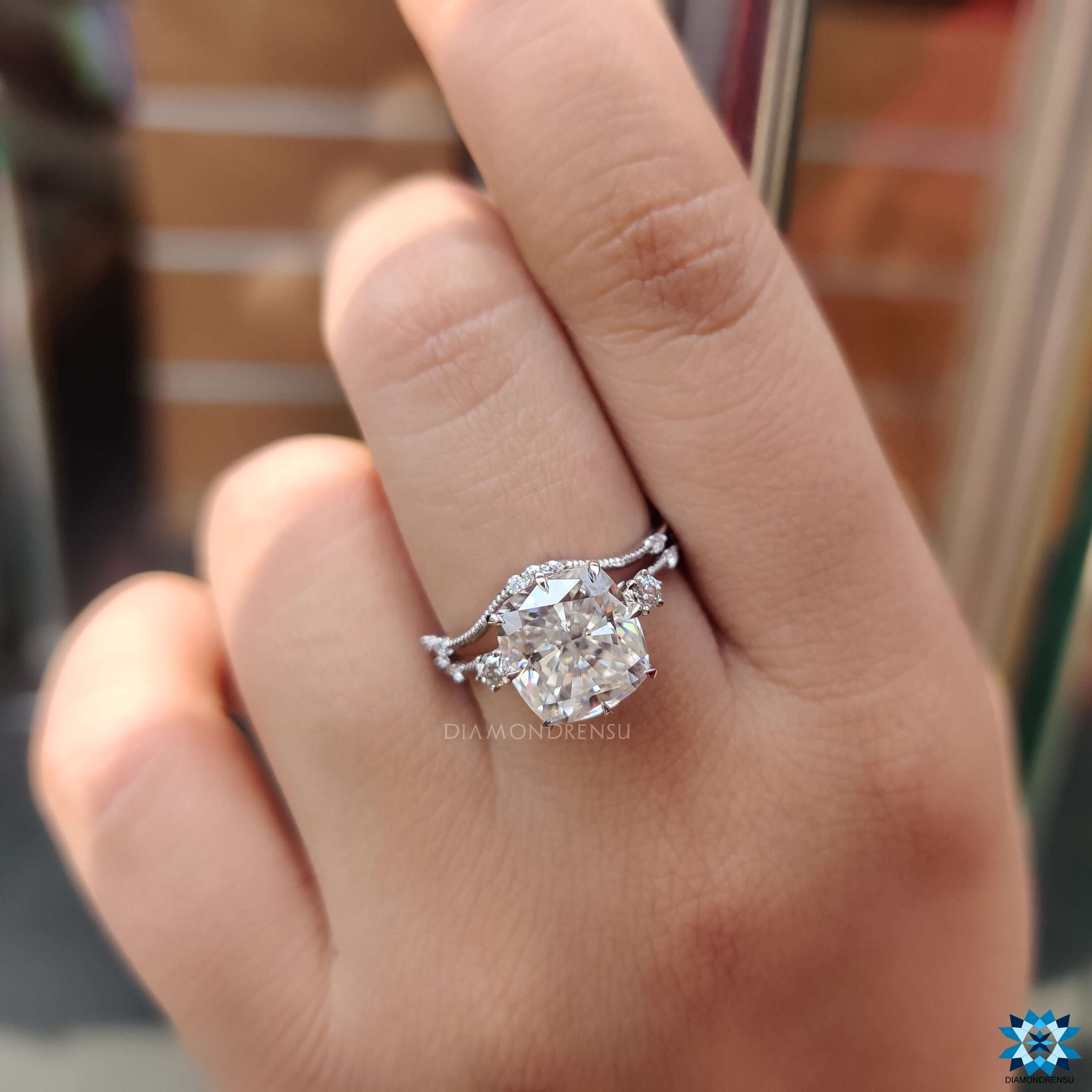 moissanite engagement rings - diamondrensu