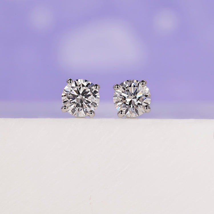 1 carat diamond stud earrings.