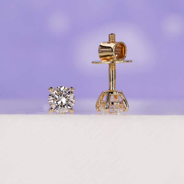Lab grown diamond earrings UK.