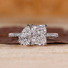 Toi Et Moi diamond ring with two distinct stones.
