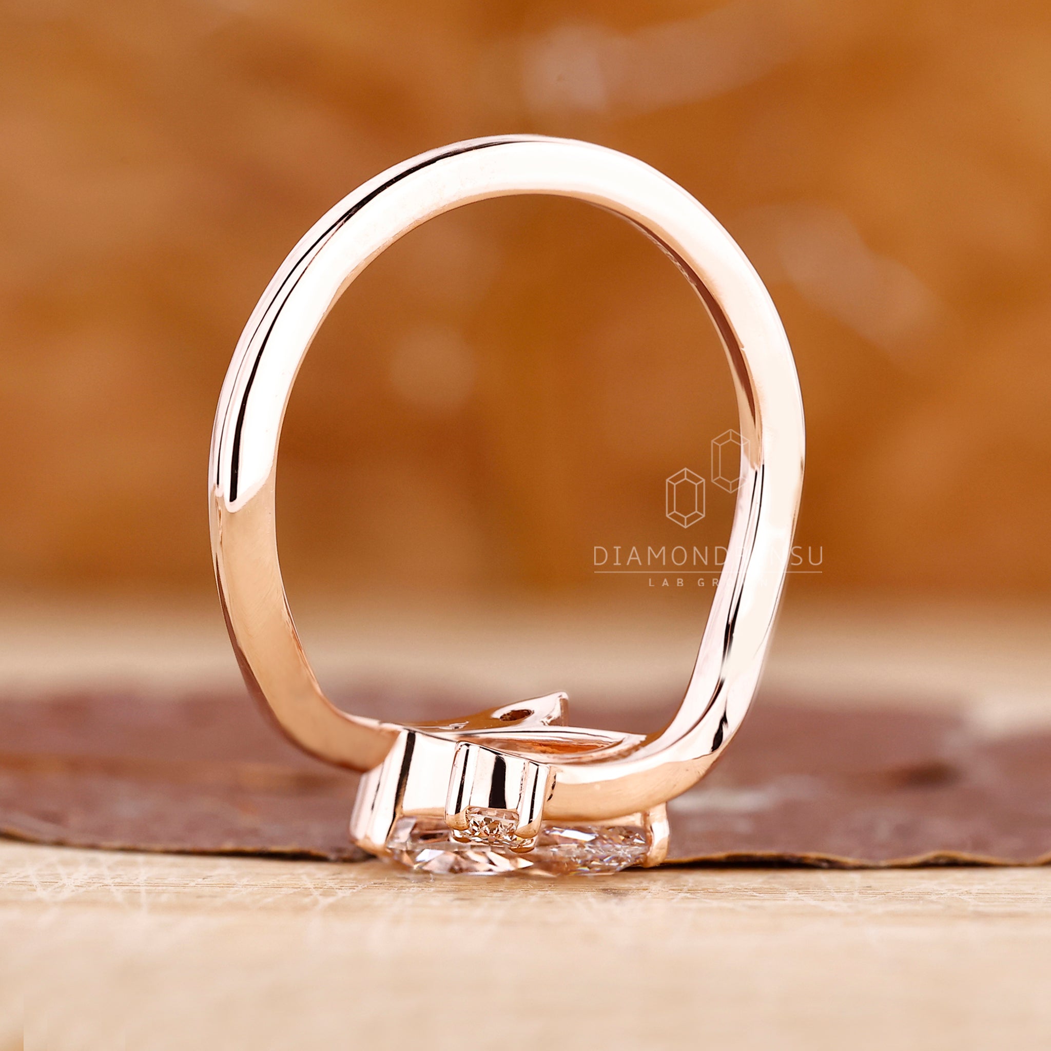 Lab Grown Diamond ring with bypass setting.

