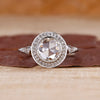 Round diamond ring made in white gold ring.