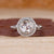 Round diamond ring made in white gold ring.