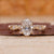 Oval cut diamond ring crafted in yellow gold ring.
