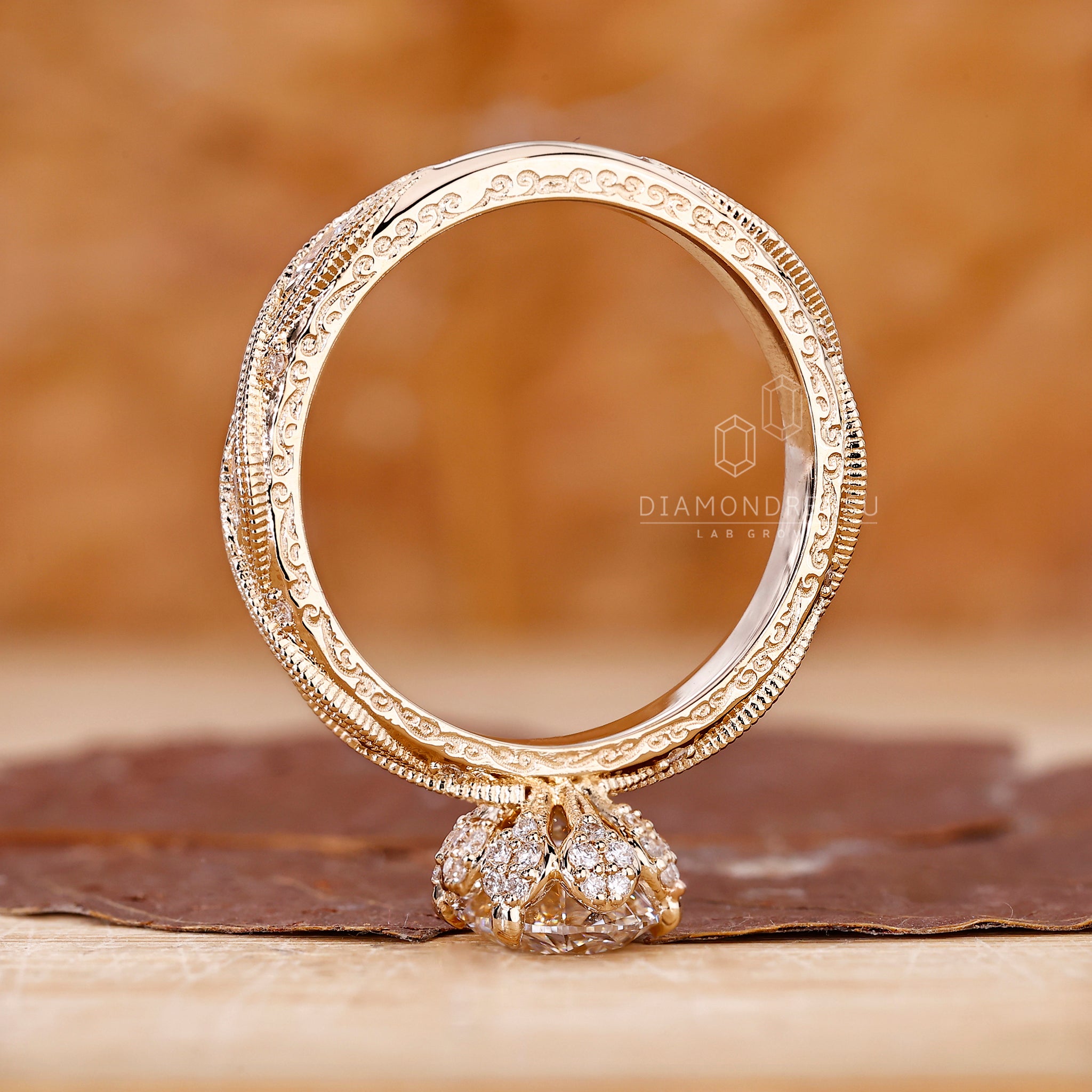 Yellow gold ring used to make handmade ring.