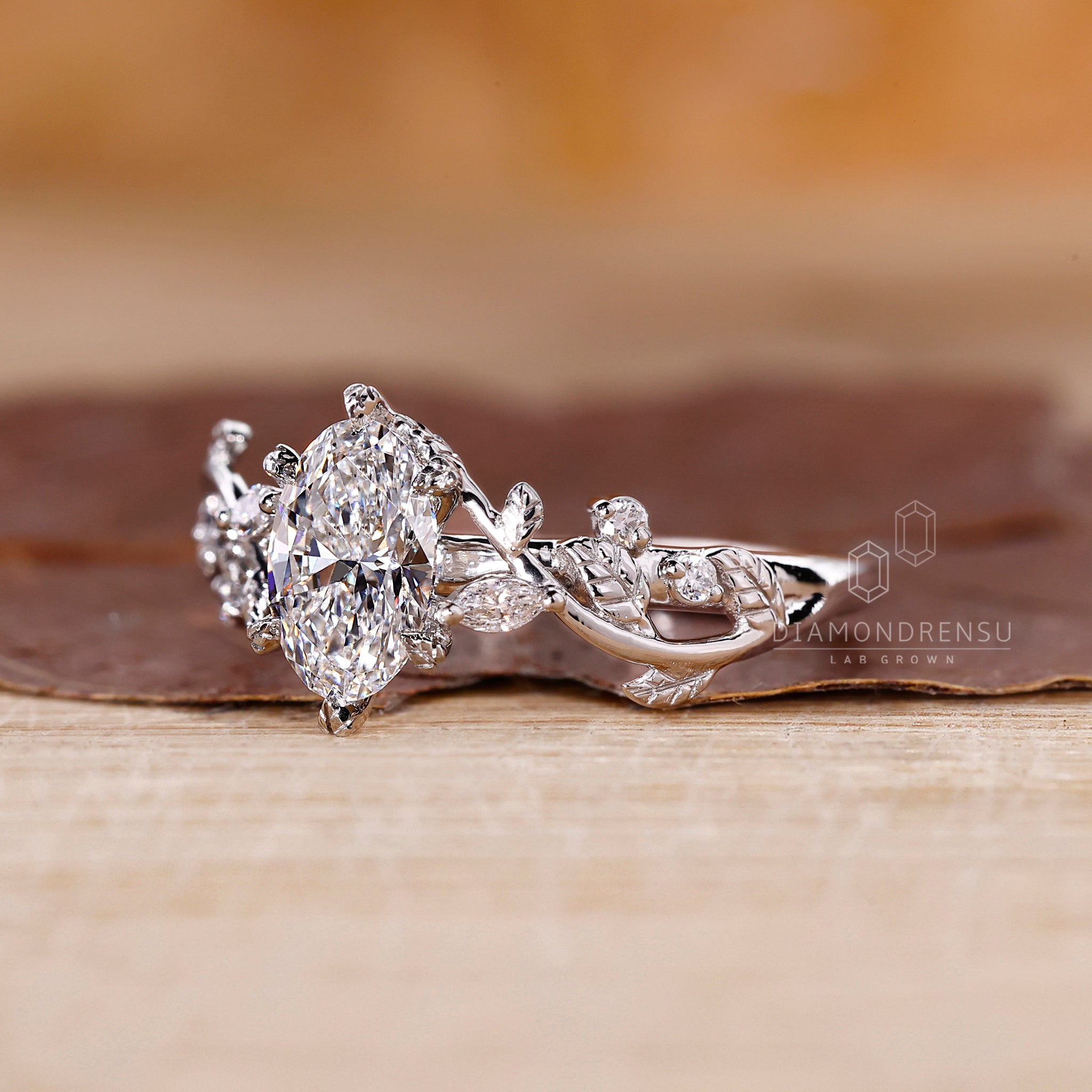 6 Claw Prong Ring holds the oval diamond securely.