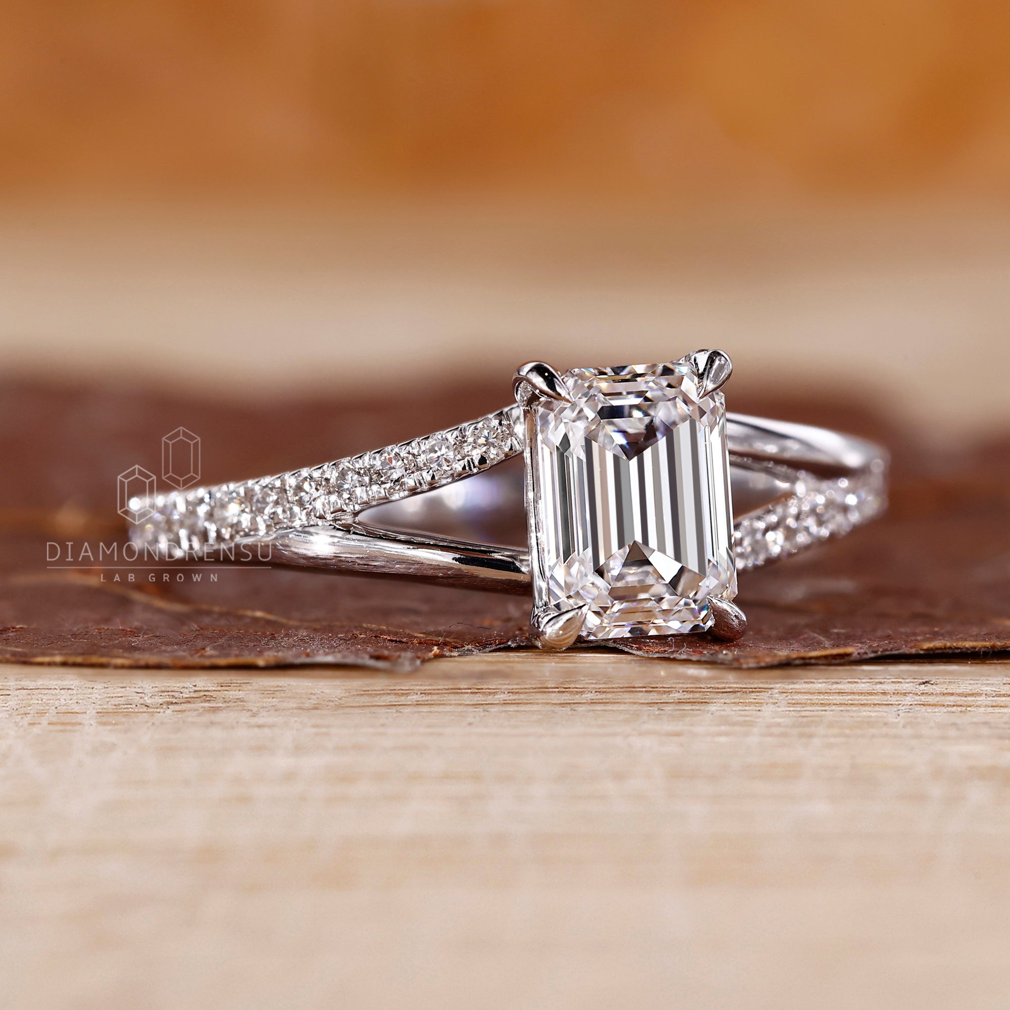 Custom engagement ring designed for personal style.
