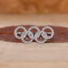Round Diamond Engagement Ring crafted using white gold metal.