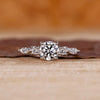 5 diamond ring with a mix of round and marquise cuts.
