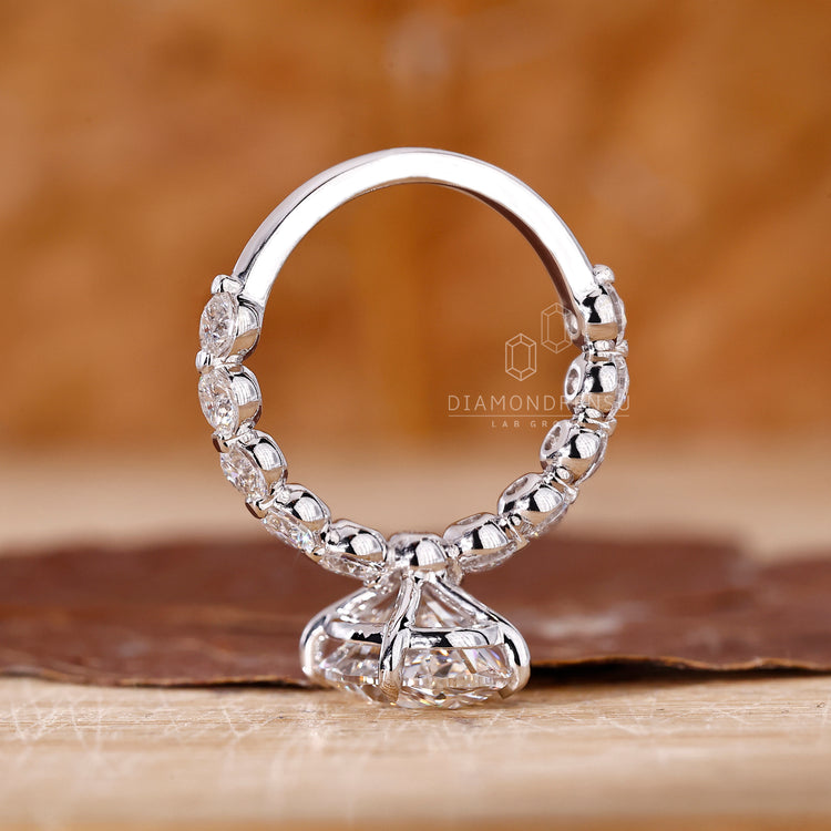 Diamond ring UK made with prong and claw setting.