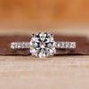 Lab grown round diamond engagement ring in white gold