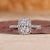 Elongated Cushion Cut Diamond Ring with detailed craftsmanship.
