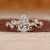 Pear shaped engagement ring in yellow gold.