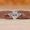 Oval diamond engagement ring in white gold