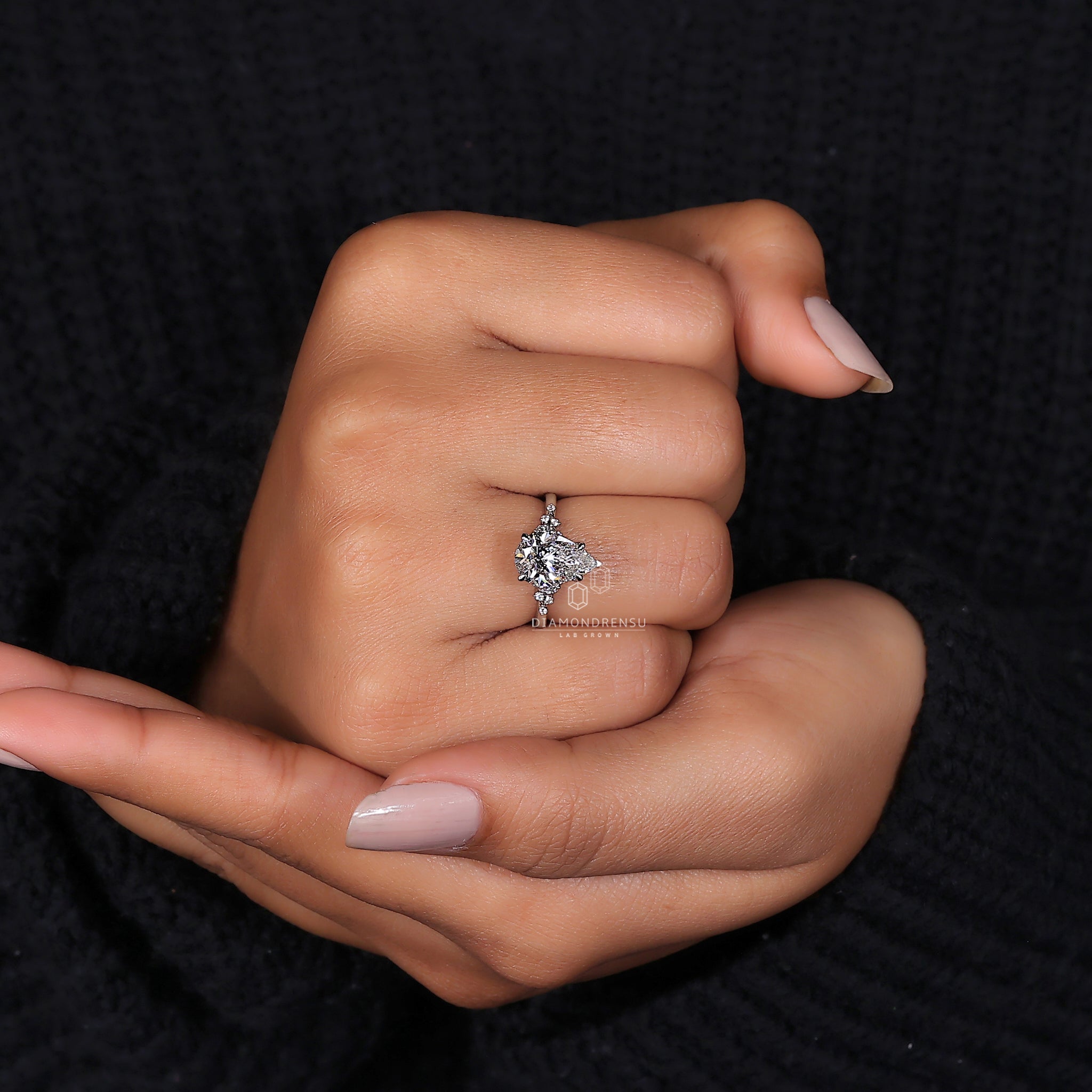 Handmade jewelry with diamondrensu UK ring
