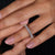 Lab grown heart diamond wedding ring.

