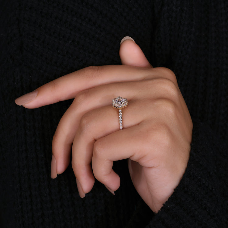 Lab Grown Diamond in handmade ring style

