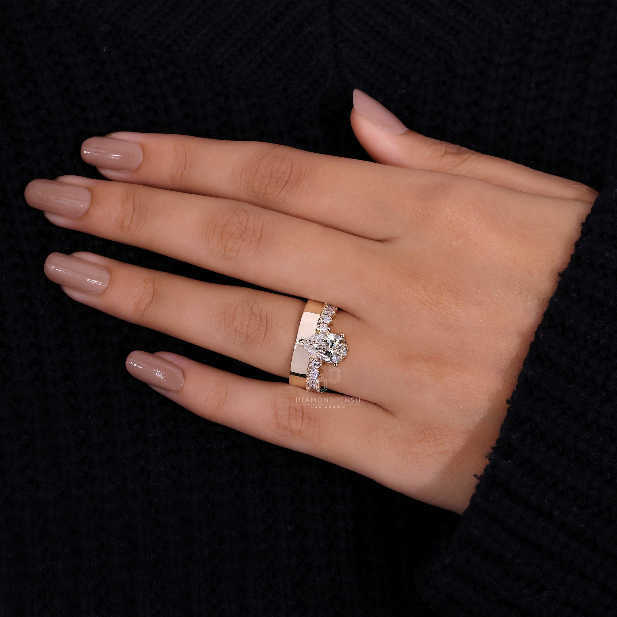 Handmade ring with prong setting
