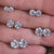 round diamond stud earrings in different carat weight.