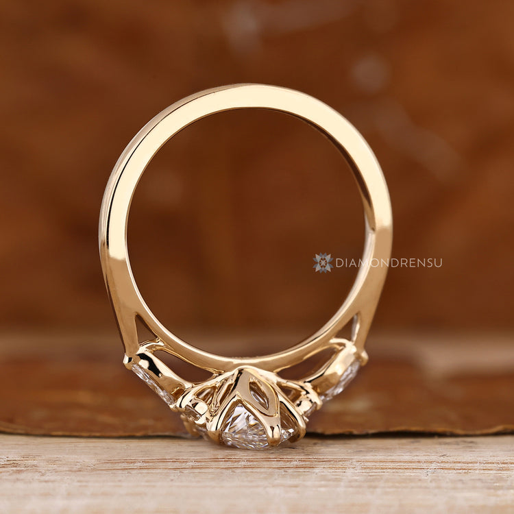 Marquise Engagement Ring In Tapered Shank