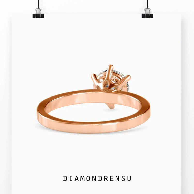 Buy engagement ring with lab grown round cut diamond.

