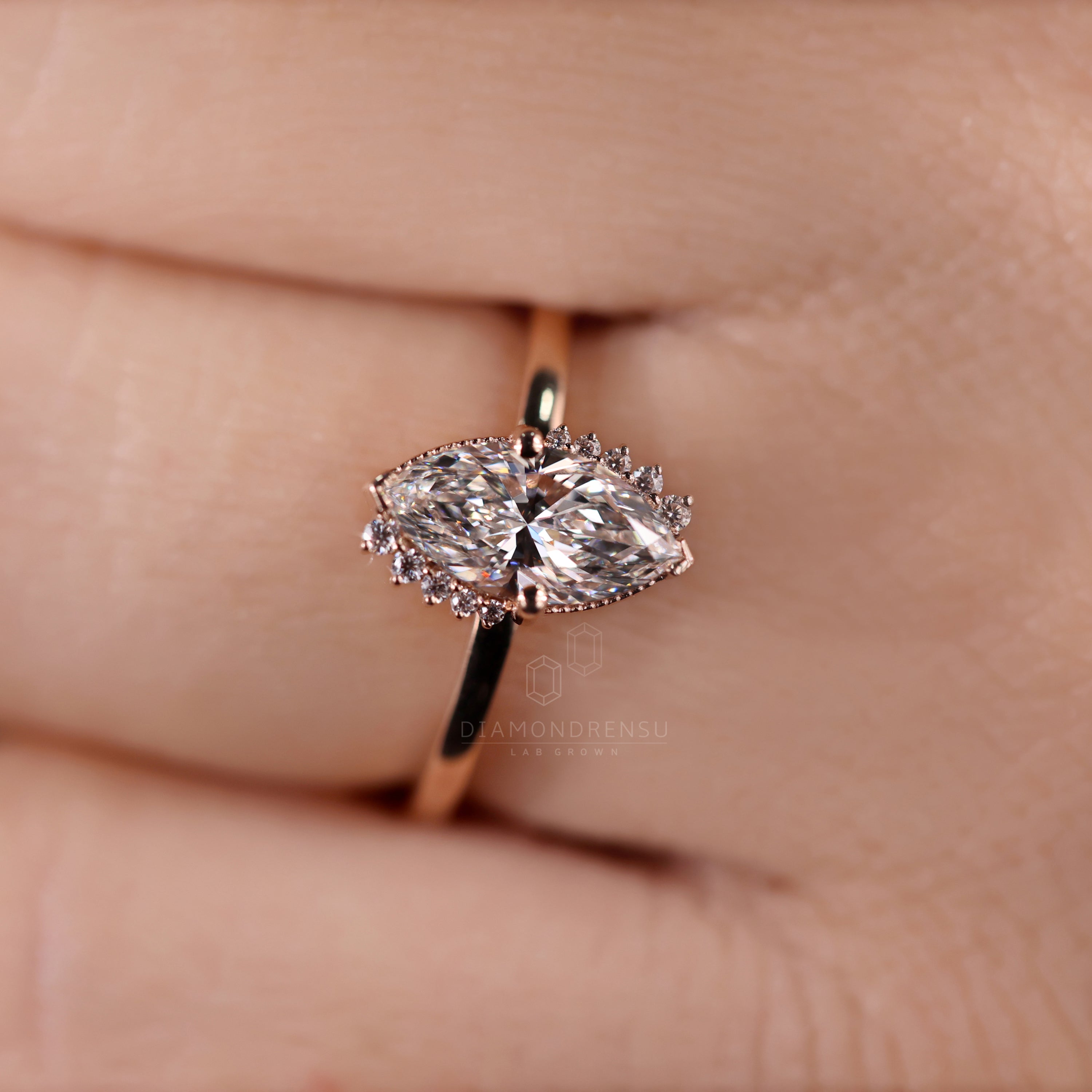 Halo diamond engagement ring designed with precision craftsmanship.