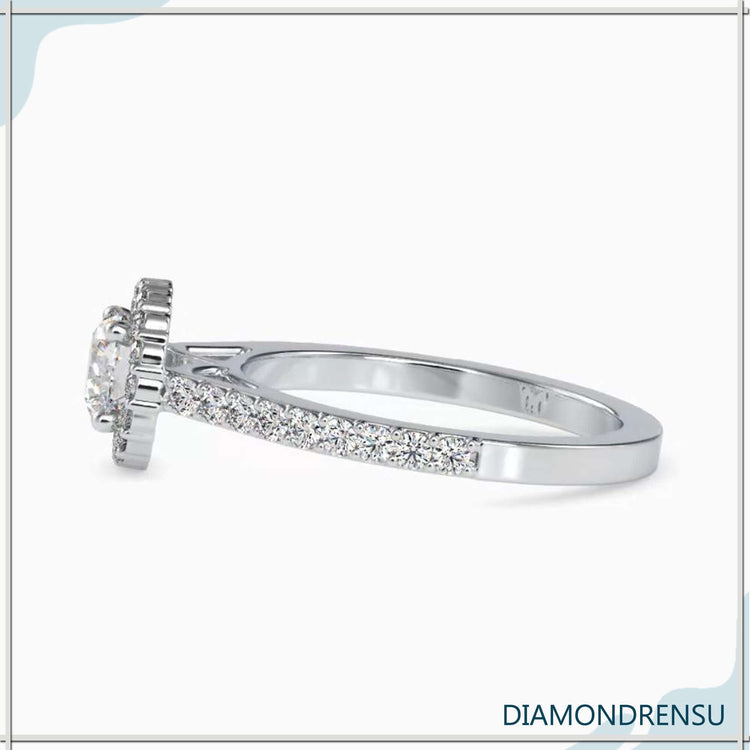 UK diamond ring featuring handmade ring craftsmanship.
