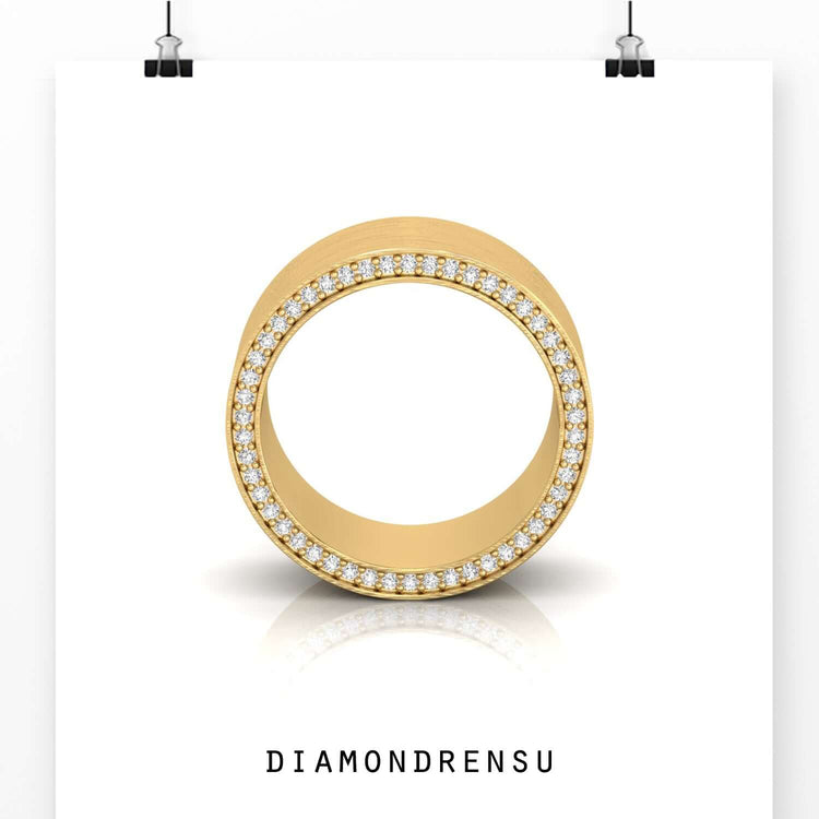 UK wedding band with sleek brushed finish for men.
