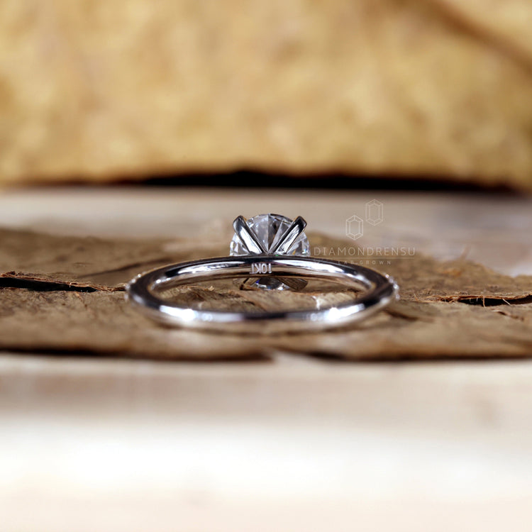Lab grown diamond pave setting ring with flawless clarity.