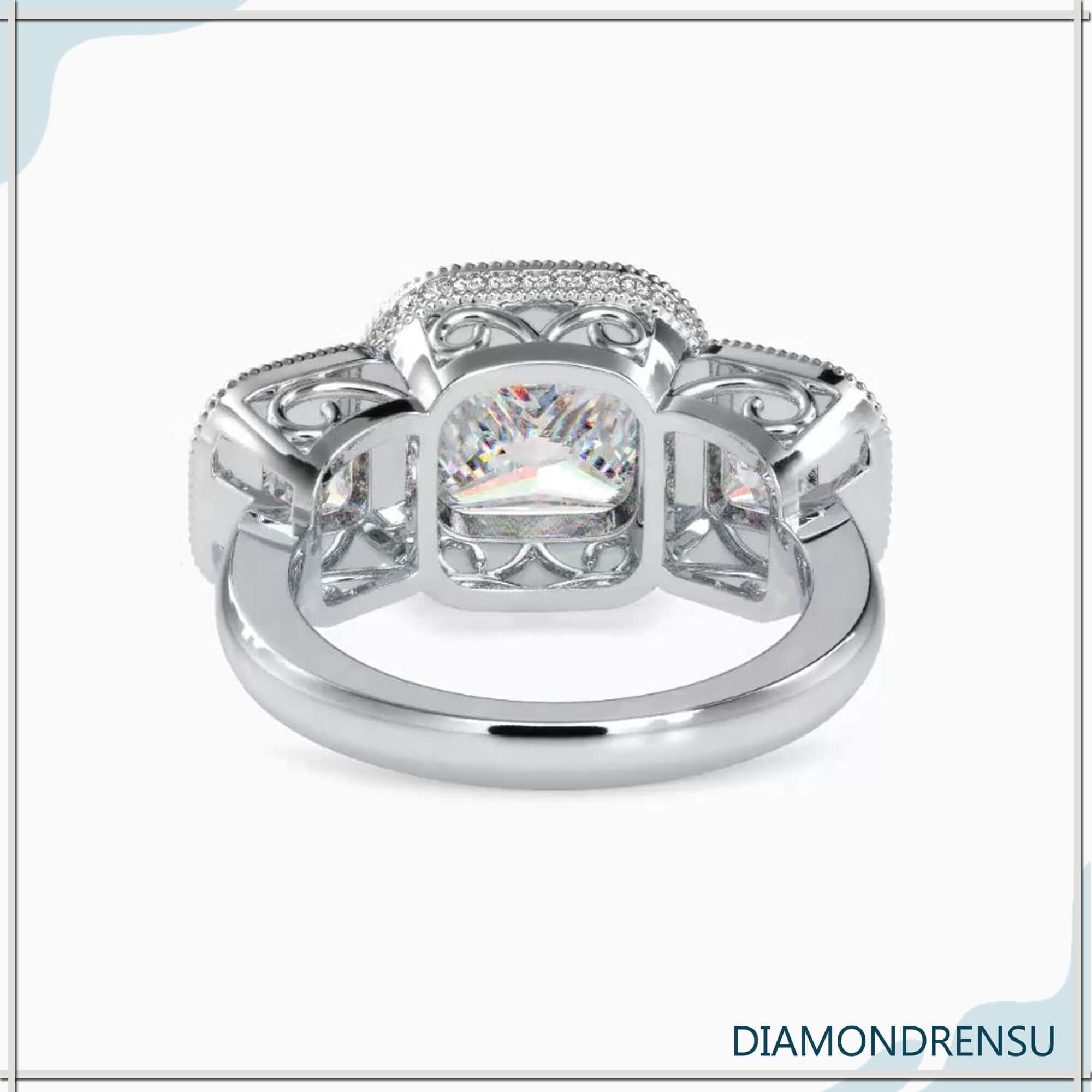 white gold engagement ring - diamondrensu