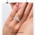 Ring with princess cut diamond in a 4 prong engagement ring style
