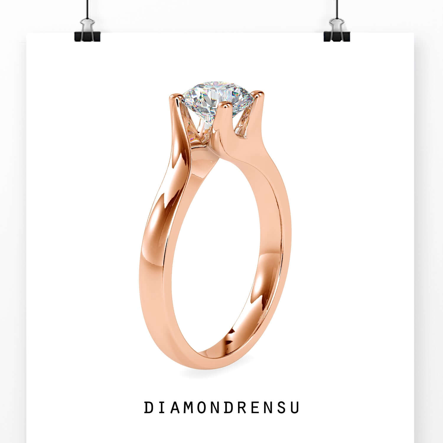 round solitaire engagement ring - diamondrensu