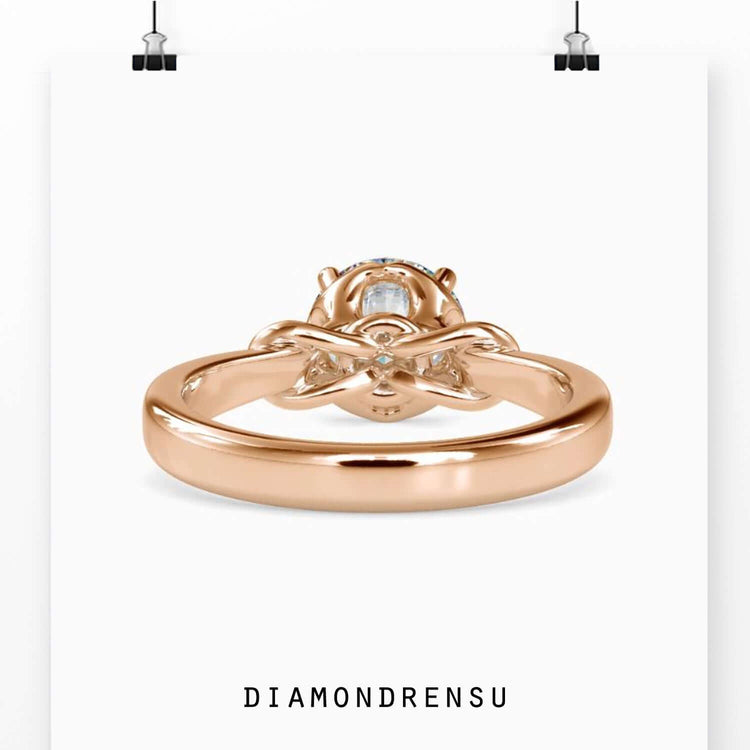 Diamondrensu UK ring with hidden infinity and round prong setting.
