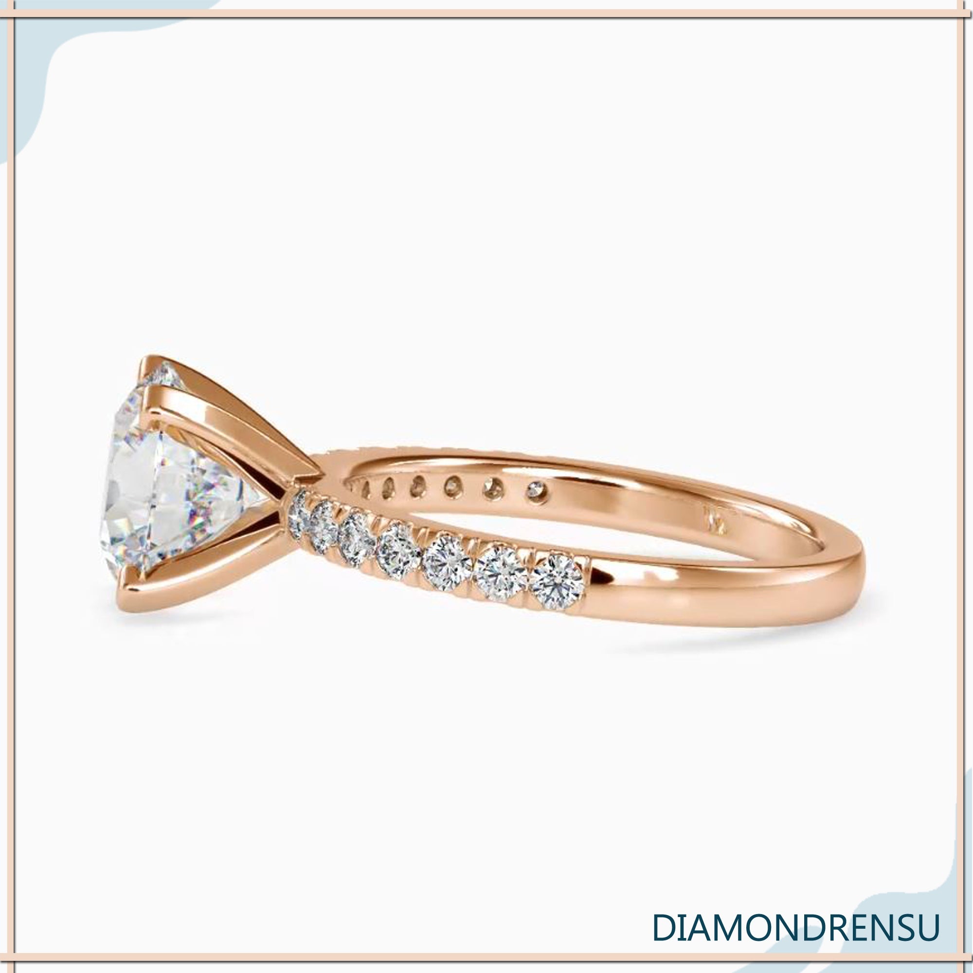 4 prong diamond ring showcasing timeless elegance and brilliance.
