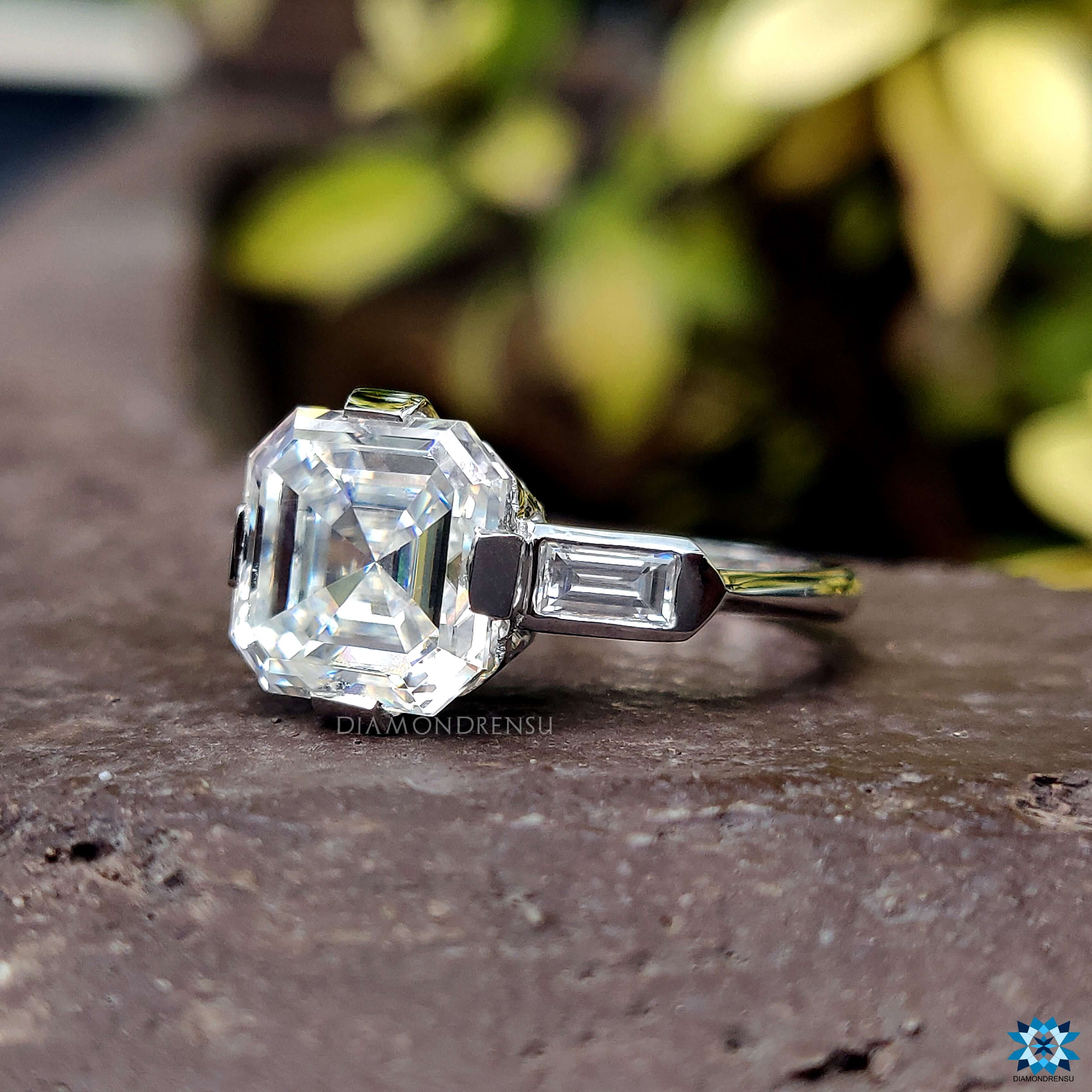 straight baguette moissanite ring - diamondrensu