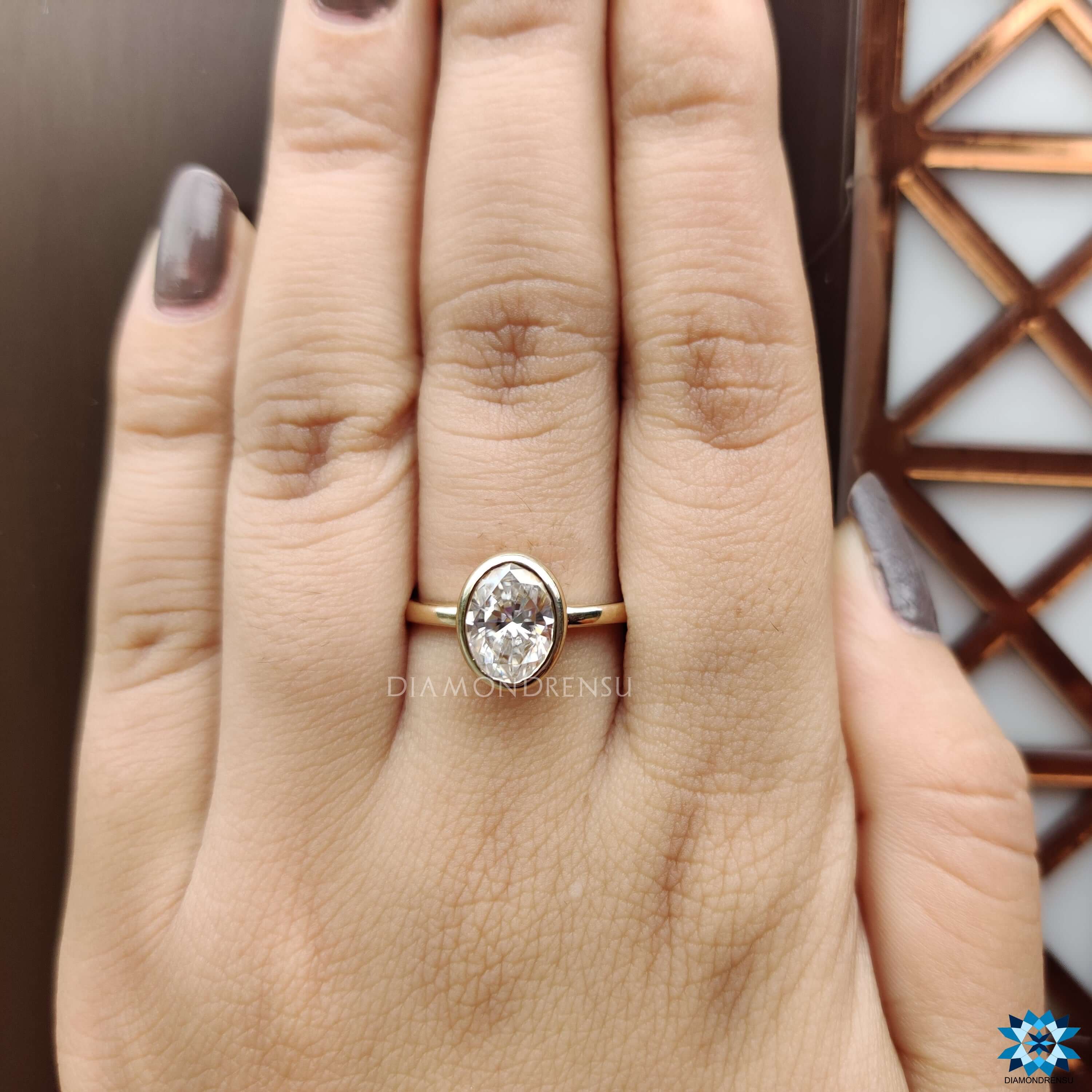 moissanite solitaire ring - diamondrensu