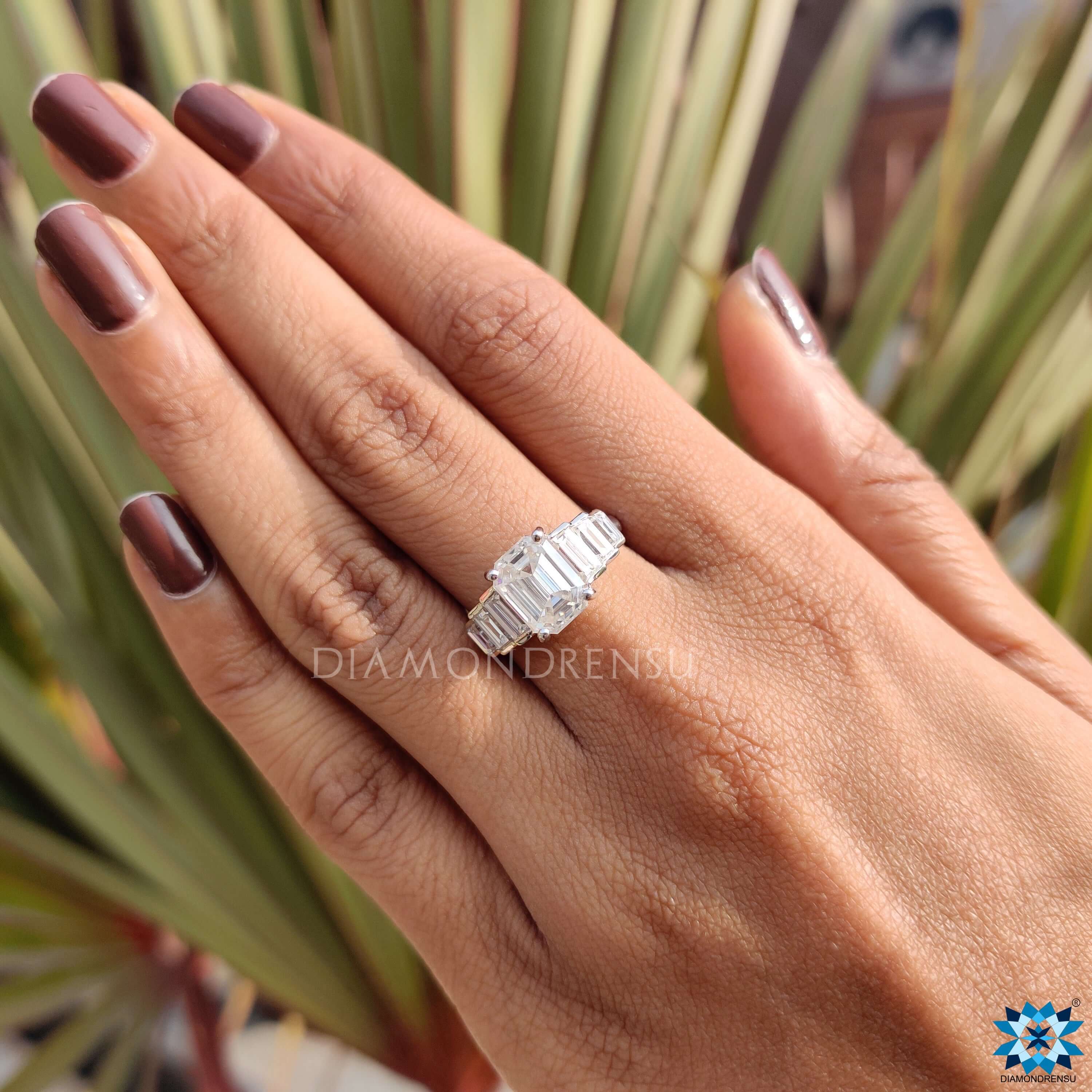 Moissanite for Engagement Ring with dazzling shine.