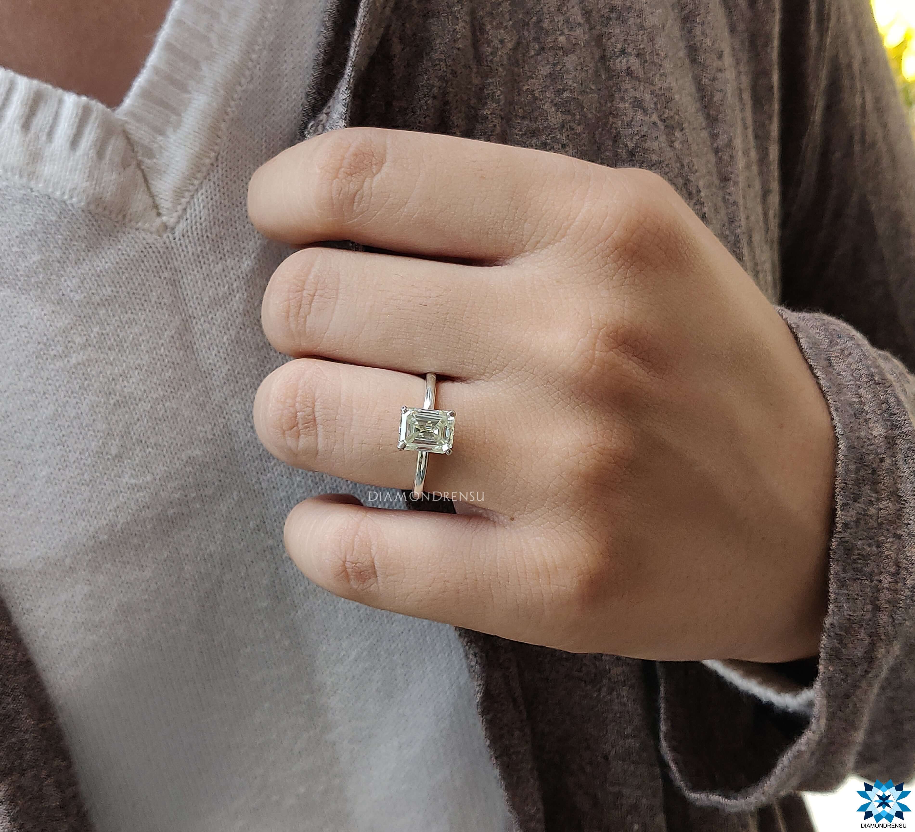 moissanite engagement ring