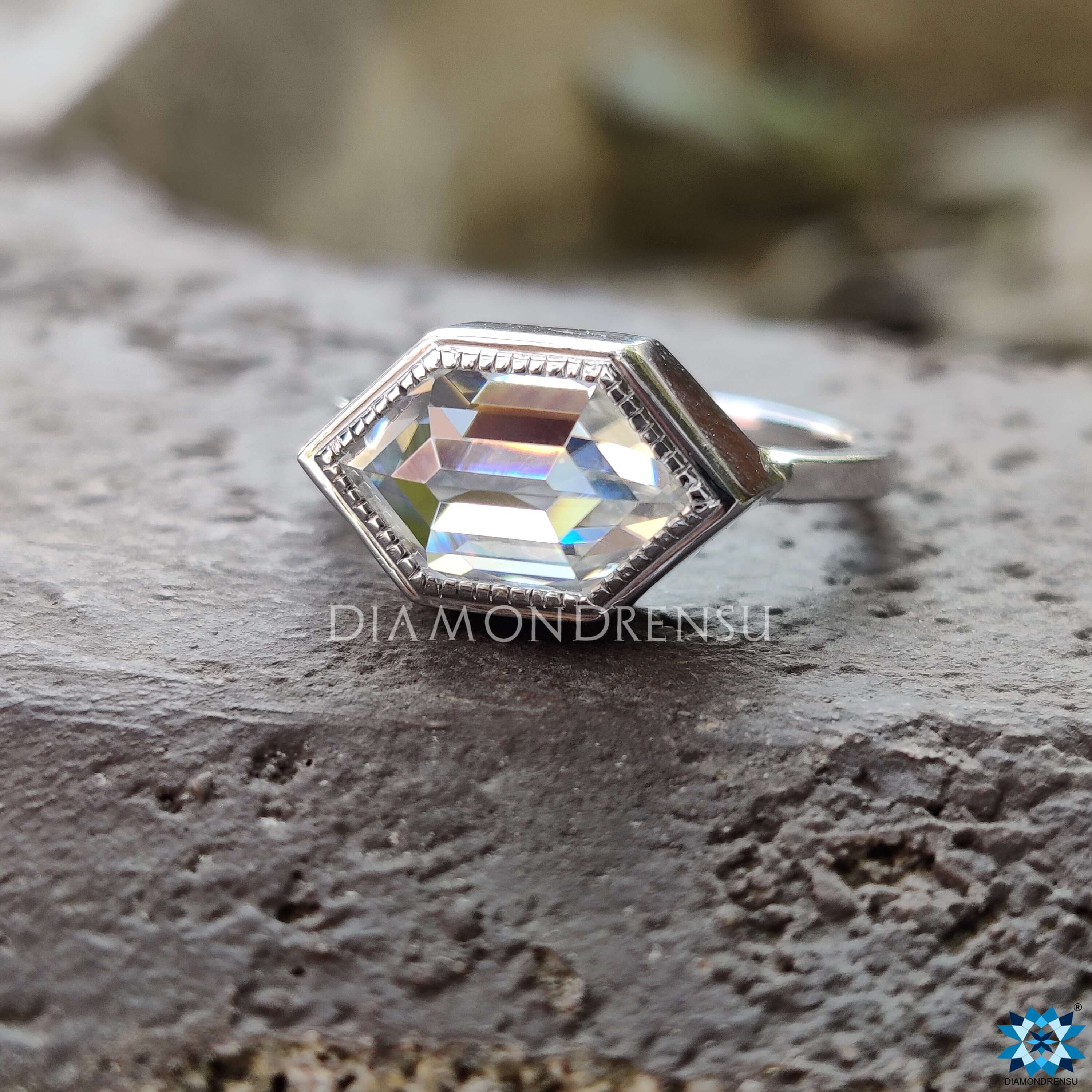 hexagon moissanite