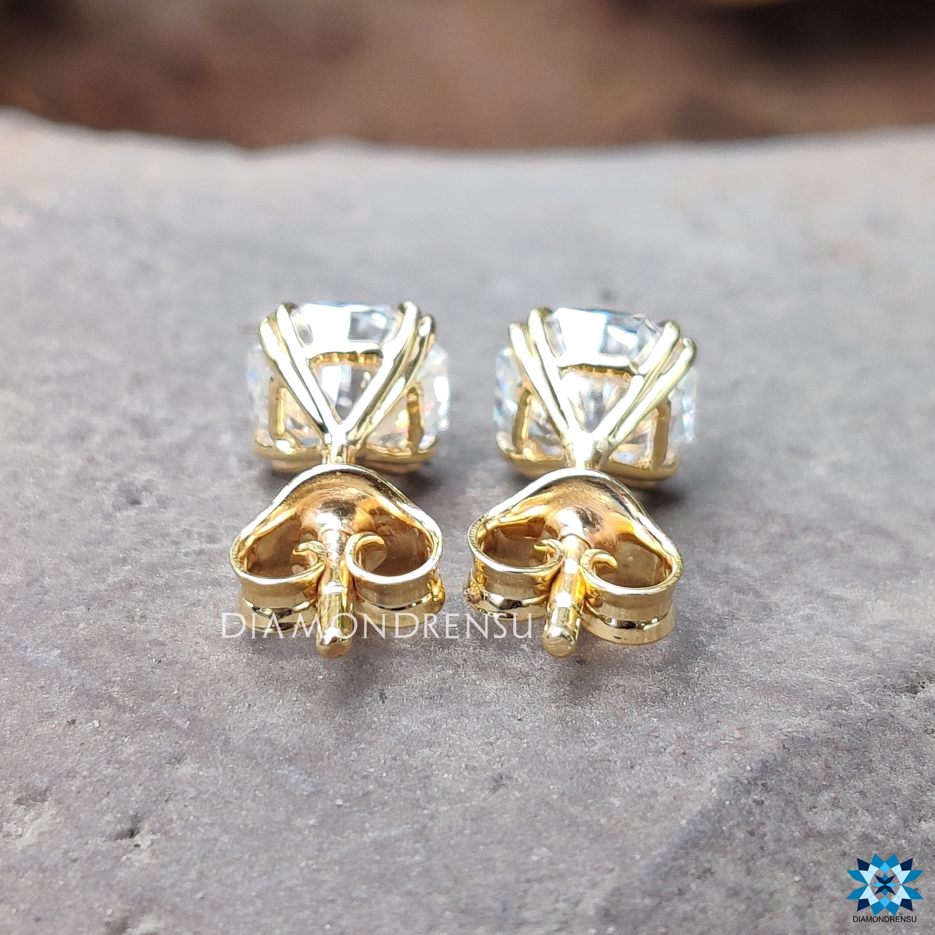 moissanite earrings - diamondrensu