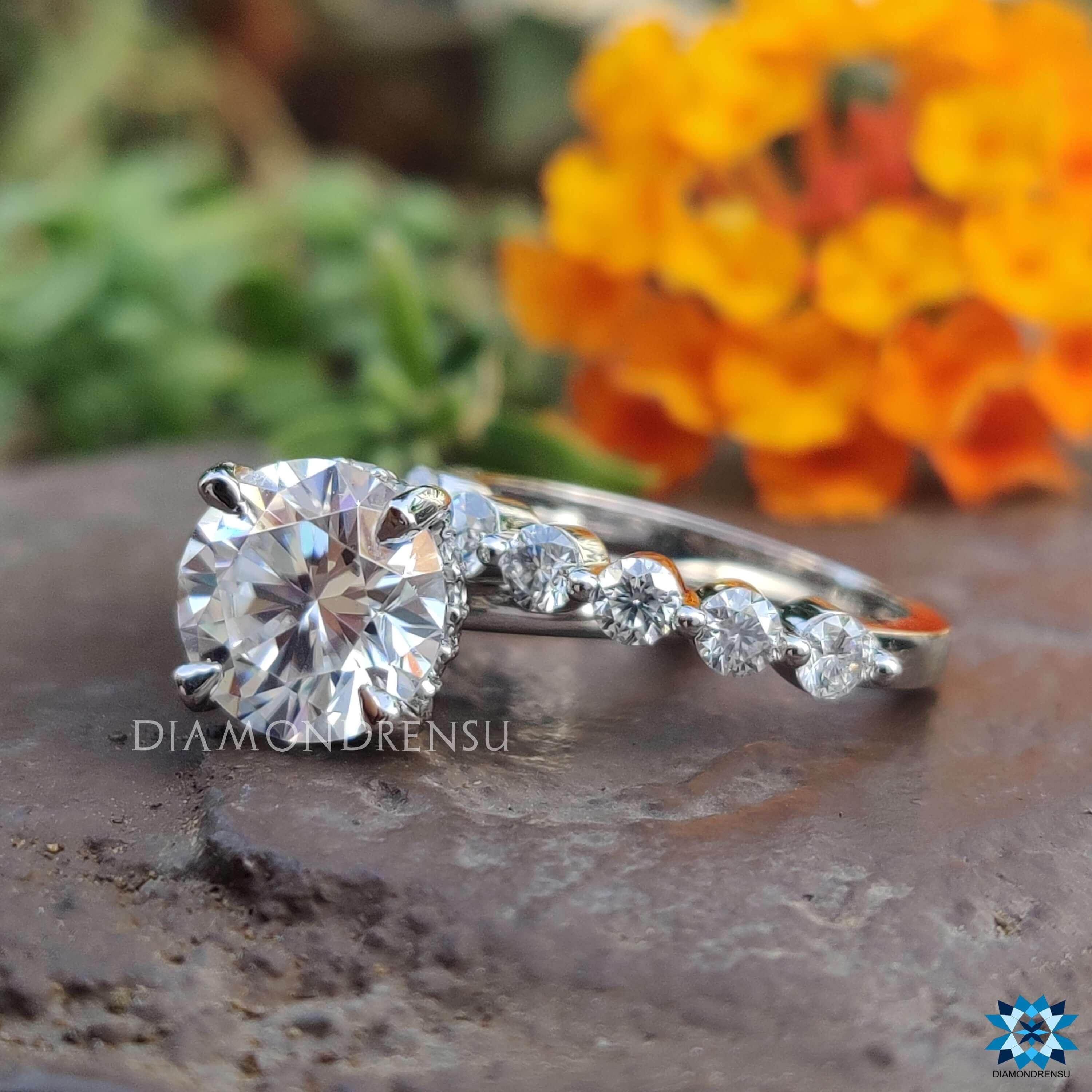 hiddel halo engagement ring - diamondrensu