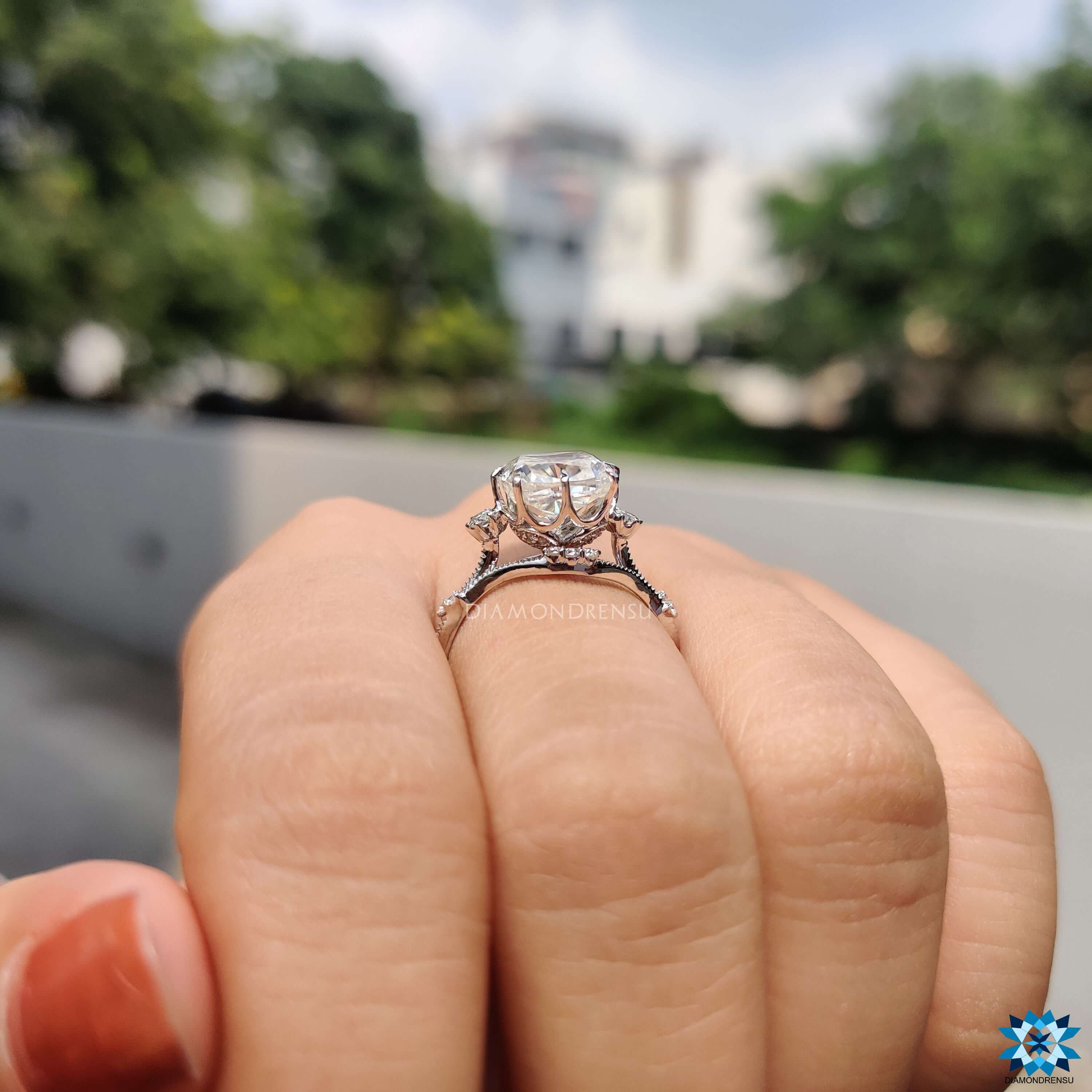 affordable moissanite engagement rings - diamondrensu