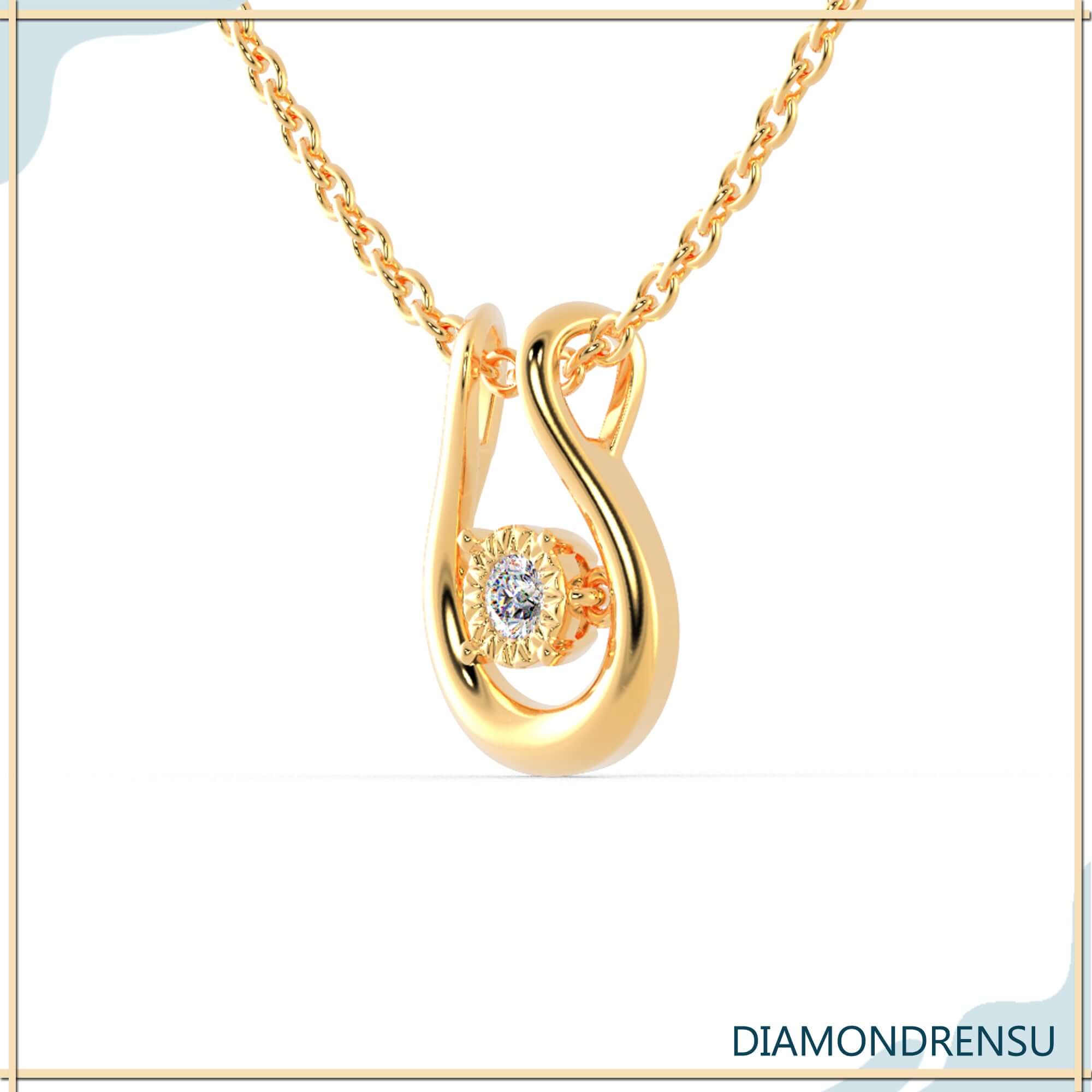 yellow gold pendant - diamondrensu